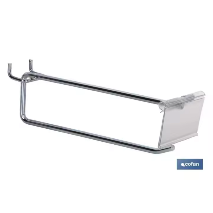 Gancho simple con etiquetero 200 x 6 mm - 1