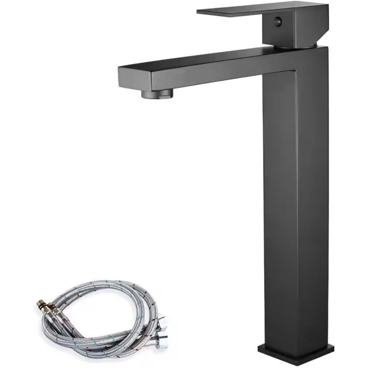 Mate Alto with Altura de Caño 240mm Grifo de Baño Negro - 1
