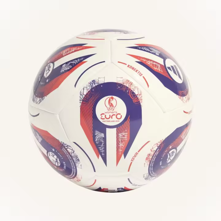 Balón de Fútbol adidas Euro25 Club - Balón Oficial de la UEFA Women's EURO 2025 - Blanco, Lila y Rojo (Código: JH1267) - 1