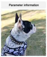 Correa De Cuello Ajustable Para Perros Y Gatos En Cuero PU Con Punta De Metal Estilo Punk Para Pequeños Animales - details 1