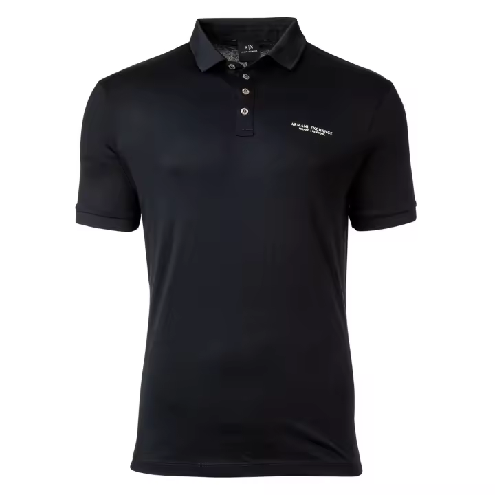 A|X ARMANI EXCHANGE Camisa de Polo para Hombre - Letra, Ajuste fino, Algodón Stretch - 1