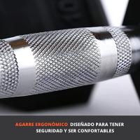 Awiku - 2 Mancuernas Hexagonales de 5kg con Revestimiento de Goma y Mango Cromado - Juego de 2 Mancuernas de 5 kilogramos - Set de Mancuernas hexagonales - details 1