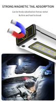 Linterna De Emergencia LED Super Brillante Con Fuente De Trabajo Y Magnete Alarma SOS Billetera Luz De Mano Impermeable Y Cargador De Batería - details 10