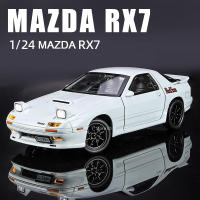 Modelo De Coche Miniatura 1:24 Mazda Initial D RX7-FC En Metal Con Absorci\u00f3n De Choques Regalo Para Niños Coche De Acci\u00f3n Con Sonido Y Luz Tamaño 21x8.5x6CM - details 0