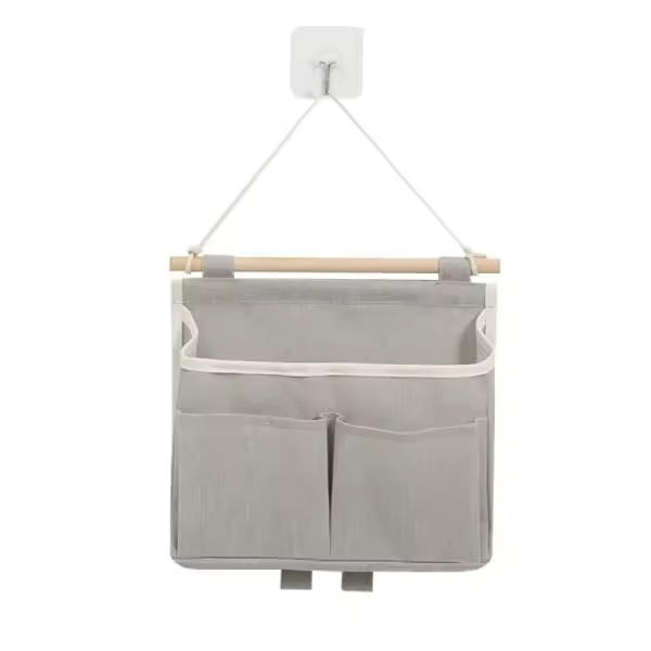 PC Colgando Organizador de almacenamiento Colgando Almacenamiento Colgando Bolsillos Gris 2 Pcs-2 Pcs - 1