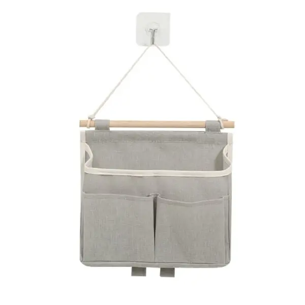 PC Colgando Organizador de almacenamiento Colgando Almacenamiento Colgando Bolsillos Gris 2 Pcs-2 Pcs - 1