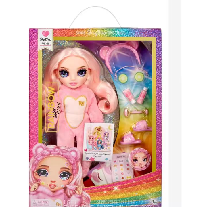Muñeca Bella Rainbow High Junior High Fiesta de Pijamas Con Accesorios 22 Cm (Mga 503675) - 1