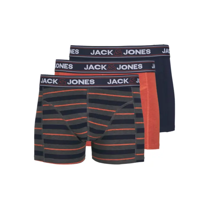 JACK&JONES 12260059 JACJOHN TRUNKS 3 PACK SN Hombre Boxer Slip Underwear estampados Pack 3 unidades 29603 - 1