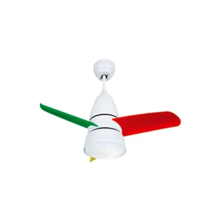 Ventilador de Techo Pequeño con Luz Led, Motor 70w AC Aspas de Colores F BRIGHT - 1