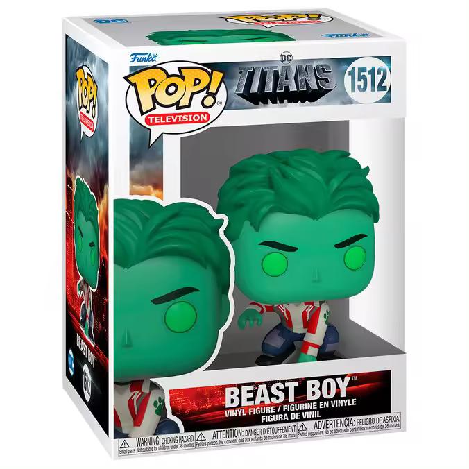 Figura Pop Titans Beast Boy-Figura de Vinilo Coleccionable - Idea de Regalo- Mercancia Oficial - Juguetes para Niños y Adultos - Movies Fans - Muñeco para Coleccionistas y Exposición - 1