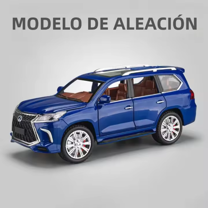 Modelo De Coche LX570 SUV a Escala 1:24 Con Luz Y Música Puertas Abiertas Función Retroceso Regalo Para Niños Vehículos De Tierra - 1