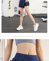 Shorts De Yoga Para Mujer Con Bolsillo Doble Capa De Tela Deportiva Fitness Running Entrenamiento En El Gimnasio - details 5