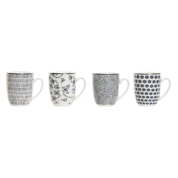Mug Set 4 Porcelana 12X9X10,5 340Ml Azul El mejor complemento para tu hogar  -Fijalo- - 1