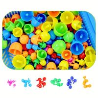 Bloques De Construcción De Setas Plásticas Para Uñas Juego Educativo Para Niños Color Cognición Juguetes Inteligentes Educativos - details 5