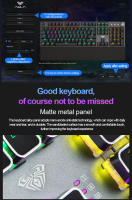 Teclado Mecánico AULA F2088 Punk Keycap Retro 104 Teclas Con Perilla RGB Retroiluminación Teclado De Juegos Con Anti-ghosting Y Soporte Para Muñeca - details 5