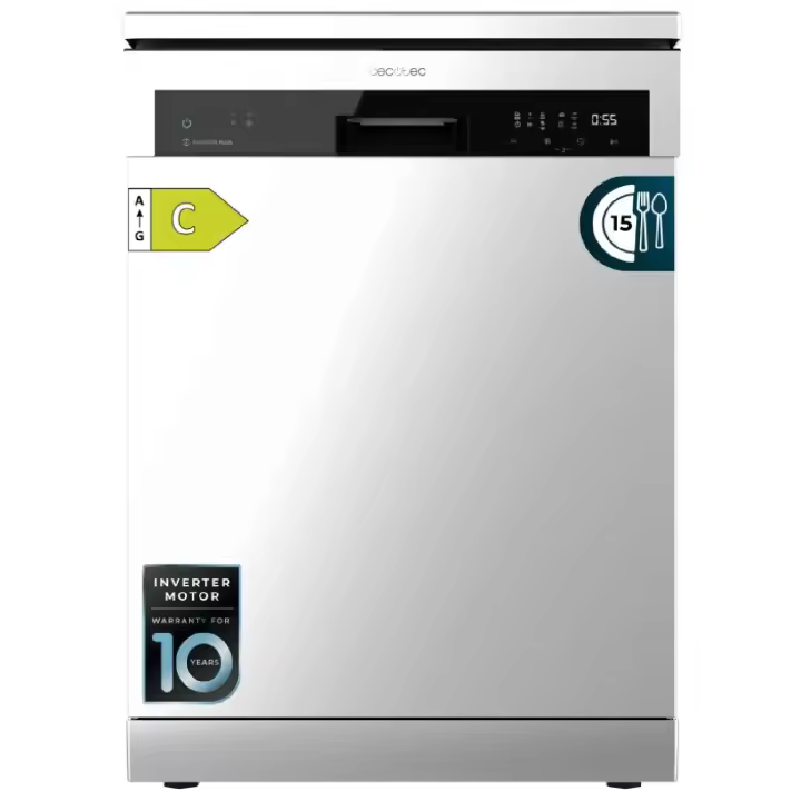 Cecotec Lavavajillas 60 CM Lavavajillas Bolero Aguazero 6500 Inox C - 1