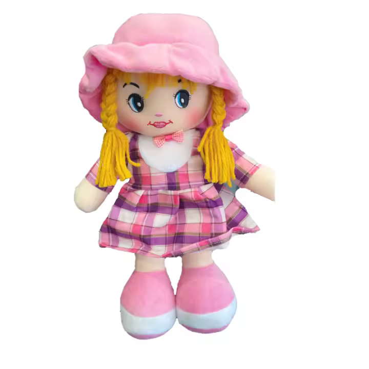 MARUKATSU -Muñeco de Trapo de niña 19*35cm Y 23*45cm, Juguete Suave muñeco Regalos niños 0 + Regalos cumpleaños Bautismo Día de San Valentín Navidad Muñeca multicolo (Azul Oscuro) - 1