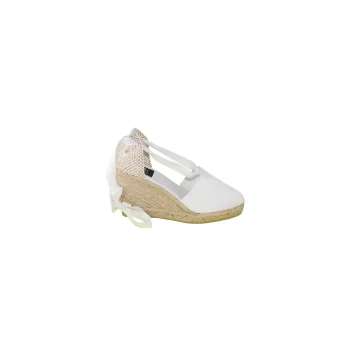 Alpargatas Valencianas blancas con Cuña Alta by CBP Tejido Textil Textil - 1