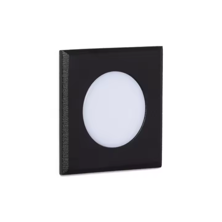Ledkia Baliza Exterior LED 2W Empotrable Pared Cuadrada Welly Negro - 1