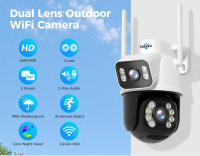 Hiseeu WS318B Cámara WiFi Exterior 6MP, Doble Lente, Doble Pantalla, Audio Bidireccional, Visión Nocturna en Color, Seguimiento Automático, Detección de Humanos IA, Impermeable IP66, WiFi 2.4GHz - details 0