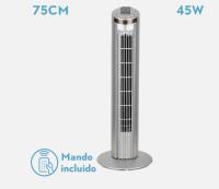 FABRILAMP Ventilador De Torre Orbigo MOTOR AC Plata 3vel 45w C/remoto Oscilante tres velocidades y tres modos de aire (natural-sueño-normal), con dos posiciones, fijo y rotatorio Mando a Distancia INCLUÍDO y TEMPORIZADOR hasta 7,5 horas CALIDAD TOP - details 0