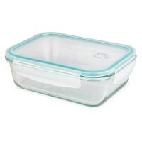 Set de 3 y 4 Recipientes Herméticos de Vidrio Borosilicato - Fiambreras Rectangulares 375cc a 1500cc - Válvula para Microondas - Apto Horno, Microondas, Lavavajillas y Congelador - Resistente a Altas y Bajas Temperaturas - details 0