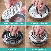 Soporte Para Hachís De Acero Inoxidable Caja De Mosquitos Con Tapa Bandeja Redonda Para Mosquitos Fáciles De Limpiar Suministros Anti-mosquitos - details 2