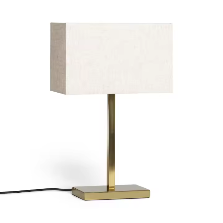 Ledkia Lámpara de Mesa Metal y Tela con Puerto USB e Interruptor Táctil Katie Dorado - 1