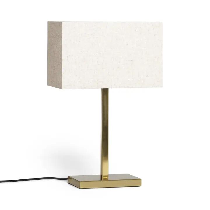 Ledkia Lámpara de Mesa Metal y Tela con Puerto USB e Interruptor Táctil Katie Dorado - 1