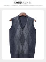 Chaleco Sin Mangas Para Hombre Estilo Casual Grueso Para Otoño E Invierno Suéter Caliente Negocios Inteligentes Tejido De Lana - details 9