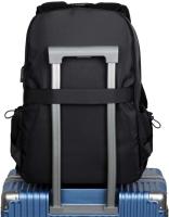 Mochila Ligera resistant to Agua, para Viajes informales, senderismo, mochila duradera with Puerto de carga USB (Negro) - details 6