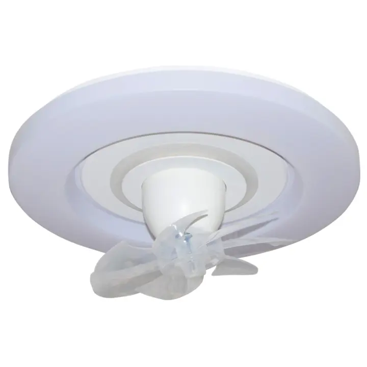 BEL AIR HOME - Ventilador/Plafón AKASHA blanco con motor DC, 6 aspas, 38W LED 3000-6000K, Al.21xD.48cm - 1