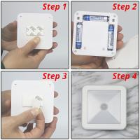 Lámpara Nocturna LED Con Sensor De Movimiento Recargable Para Dormitorio Pasillo Baño Luz De Camilla Iluminación Doméstica USB Operada Por Batería - details 11