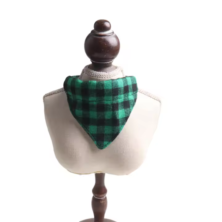 Accesorios Para Mascotas Serie Navidad Collar De Navidad Con Nudo Flor Triangular Para Gatos Y Perros Añade Un Ambiente Festivo - 1