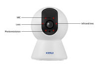 Cámara IP WiFi KERUI 5MP Tuya Smart Mini Cámara De Seguridad Doméstica Inalámbrica Con Seguimiento Automático 3MP Full HD Para Interior - details 10