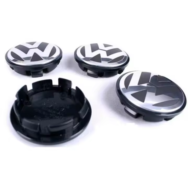 Tapabujes para VW 65 mm pack 4 UNIDADES Tapacubos Tapones Centro Tapas Ruedas Embellecedor POLO GOLF PASSAT - 1
