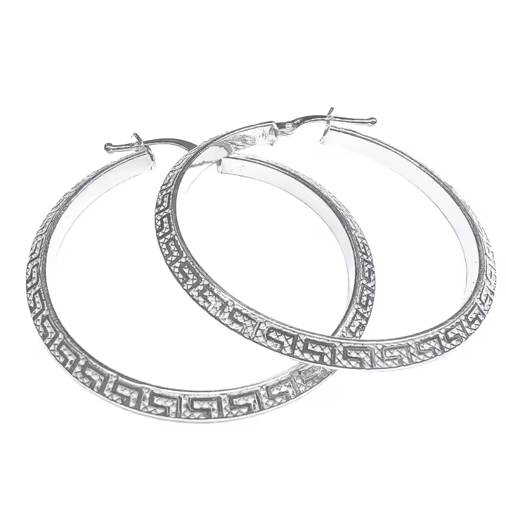 Pendientes de plata de ley aros plata de ley - 1