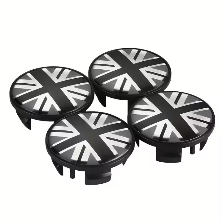 4Pcs 54mm Cubiertas De Eje Para Ruedas De Coche Con Emblema De Bandera Del Reino Unido Para Mini JCW S One Countryman R50 R55 R56 R57 R58 Accesorios Automotrices - 1