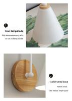 Lámpara De Pared Moderna Nórdica Para Baño Y Cocina Iluminación De Vestíbulo Y Estudio Acero Y Madera Blanco Y Negro Montaje En Pared - details 8