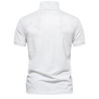 Camisas Polo De Algodón Para Hombre AIOPESON Estilo Casual Manga Corta Solida Nuevo Ropa De Verano Antipelusa - details 6