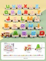 Juguete De Tren De Madera Montessori Para Niños Y niñasEducación Temprana Alfabeto Magnético Conjunto De Tren De Números Para Bebés Juegos De Matemáticas - details 4