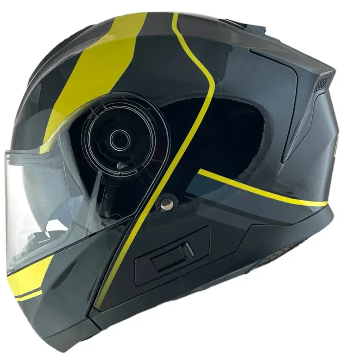 NAVA HELMETS CASCO MODULAR MODELO BOXER NEGRO Y AMARILLO FLUOR TOTALMENTE HOMOLOGADO - 1