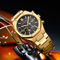 Reloj De Pulsera Curren 8440 Para Hombre Estilo Militar Y Negocios Cronógrafo De 6 Manos Calidad De Lujo Resistente Al Agua Acero Inoxidable Cristal De Zafiro - details 15