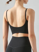 Sudadera Deportiva Sin Tirantes Con Cojín Para Pecho Transpirable Para Yoga De Nylon Y Spandex Para Mujeres - details 7