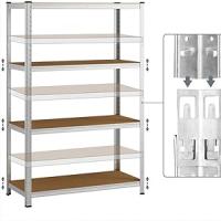 ORION91oficial® - Estantería Metálica Galvanizada | Modular | Almacenaje | 140x70x30 cm | Acero y MDF | Antihumedad | Hogar | Trastero | Almacen | Garaje | 4 Baldas Ajustables | Cargas Pesadas 700Kg | Estantería - spaziOrion91 - details 1