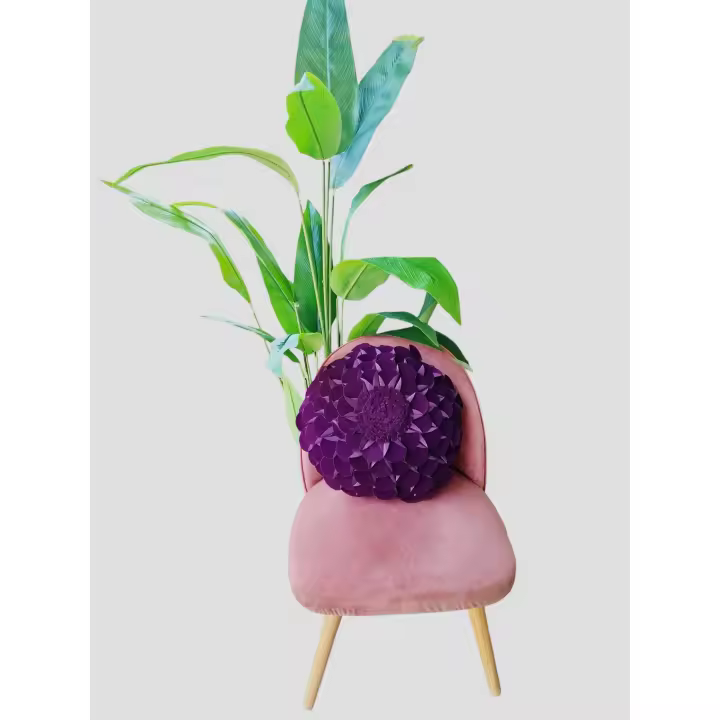 FUNDA DE COJIN 45*45 CON RELLENO INCLUIDO DE COLOR MORADO - 1
