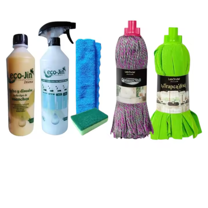 PACK 6 LIMPIADOR HOGAR - ECO JIN CON DIFUSOR + FREGONAS OPTIMUS Y TRAPEADORA - LABONCLER - ECOJIN - 1