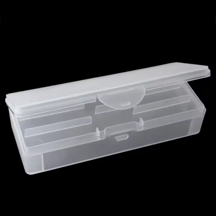 Caja De Almacenamiento Para Uñas Rectangular Doble Capa Con Herramientas De Arte De Uñas Cuchillas Pinzas Y Bolígrafos Polidor De Uñas Plástico Tamaño 19.2x8x4cm - 1