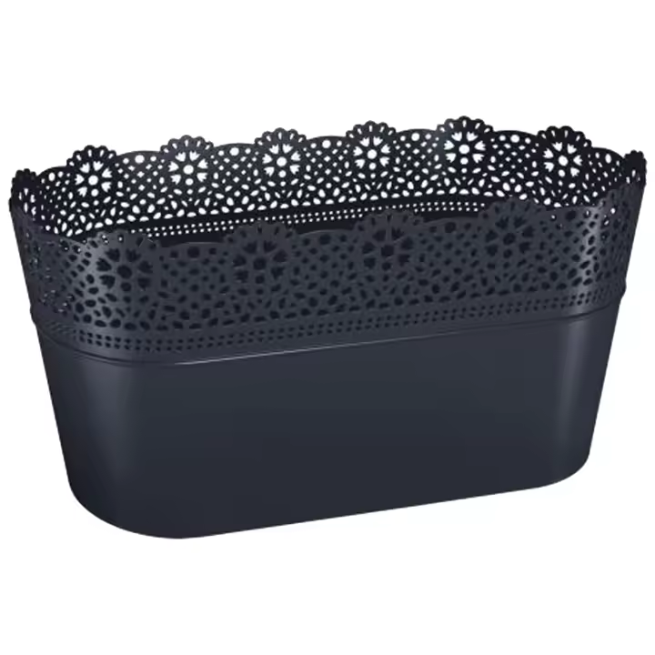 Maceta Prosperplast LACE Rosa 285x135x155mm Diseño Elegante - 1