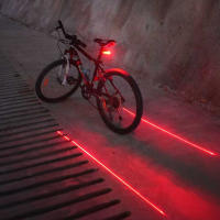 Luz Trasera De Bicicleta LED Con 2 Láseres Y 5 LEDs Impermeable Seguridad Advertencia Luz Trasera MTB Para Ciclismo - details 7